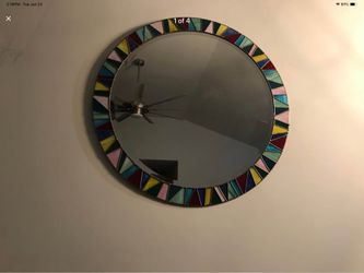 Beautiful handmade stained glass mirror