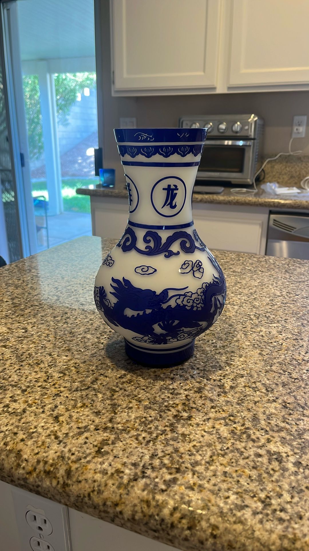 Chinese Blue Dragon Vase