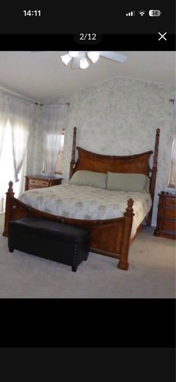 King size bed WITH canopy addition (not pictured).