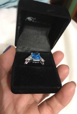 topaz ring with cz