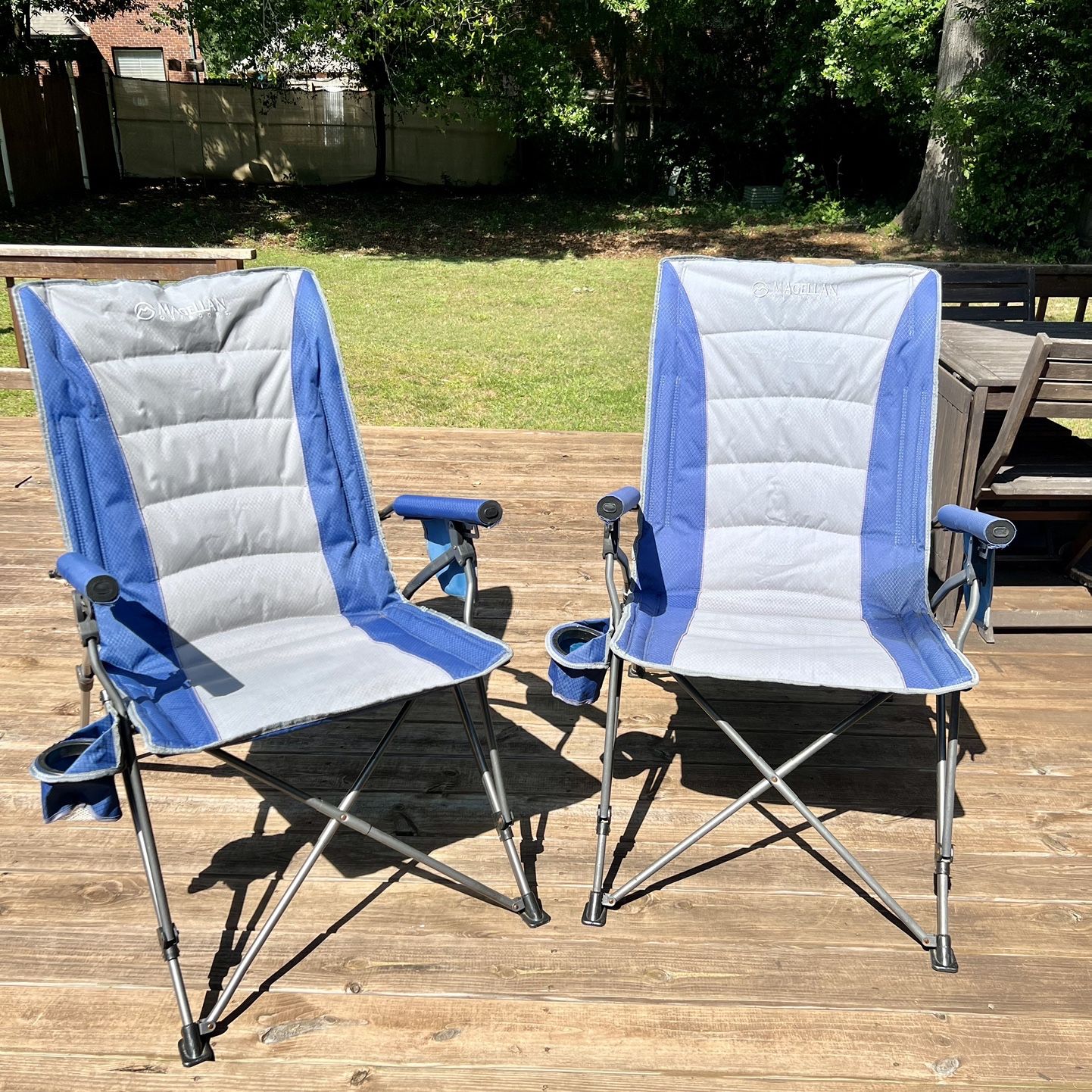 Two Magellan Outdoors Oversized Ultra Comfort Padded Mesh Chairs for Sale in Montgomery AL OfferUp