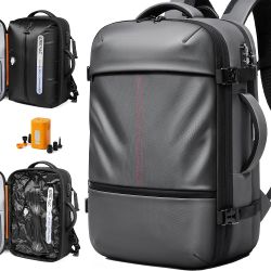 IKYWT Vacuum Seal Backpack Travel with Ultra-Power Pump, 80L Expandable Travel Backpack with Vacuum System w/TSA Lock