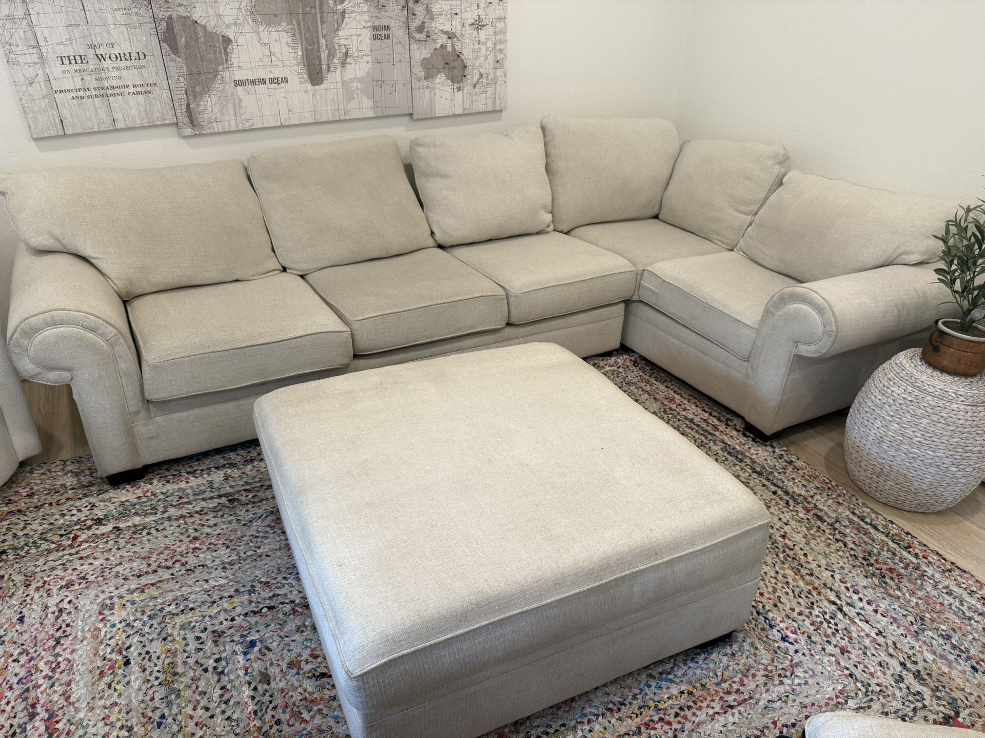 Couch With Big ottoman
