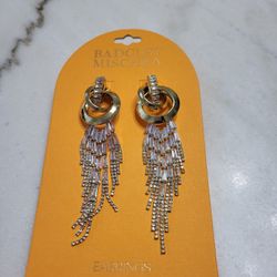 NWT Gold Badgley Mischka Earrings 