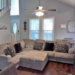 Brand New Ashley Couch / Bovarian Stone Sectional 2 Piece 