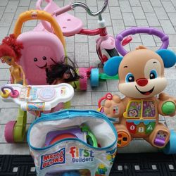 Toddler Toys...bike, walker & stroller.