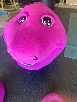 Barney mascot head and feet