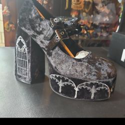 KOI Velvet Platform Heels 