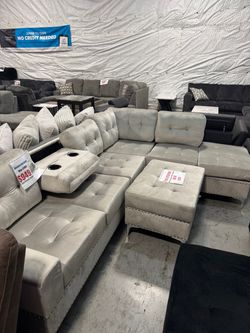 FREE OTTOMAN SECTIONAL FOR SALE (couch, sofa) !!NO CREDIT NEEDED !! TAKE IT HOME TODAY!! 🚛 SAME DAY DELIVERY AVAILABLE 🚚 Se Habla Español