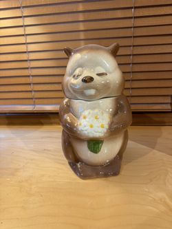 Rare Metlox Beaver Cookie Jar