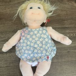 Ty Beanie Kids-New Angel MWMT-Sweet Face- Fancy Blonde Hair & Blue Eyes   10.5"