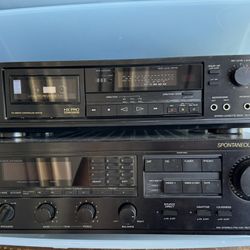 Sony STR-GX5ES II AM FM Streo Receiver & Sony Tc-rx410 Single Hx Pro Cassette Deck