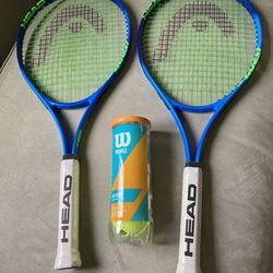 Set of New Head Tennis Rackets.