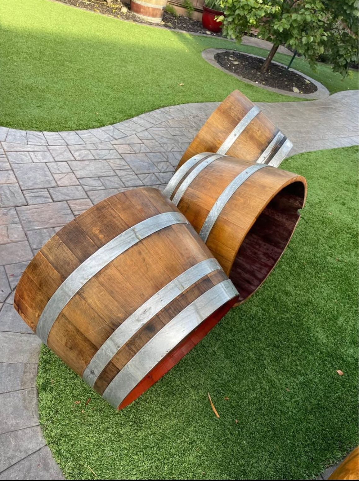 Wine Barrel Planter