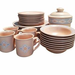 Vintage Stoneware Dinnerware - Set 30 Pieces - By Treasure Craft

