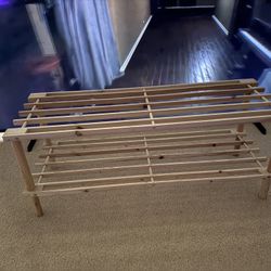 Wooden Shoe Rack / Storage Shelf – 2-Tier