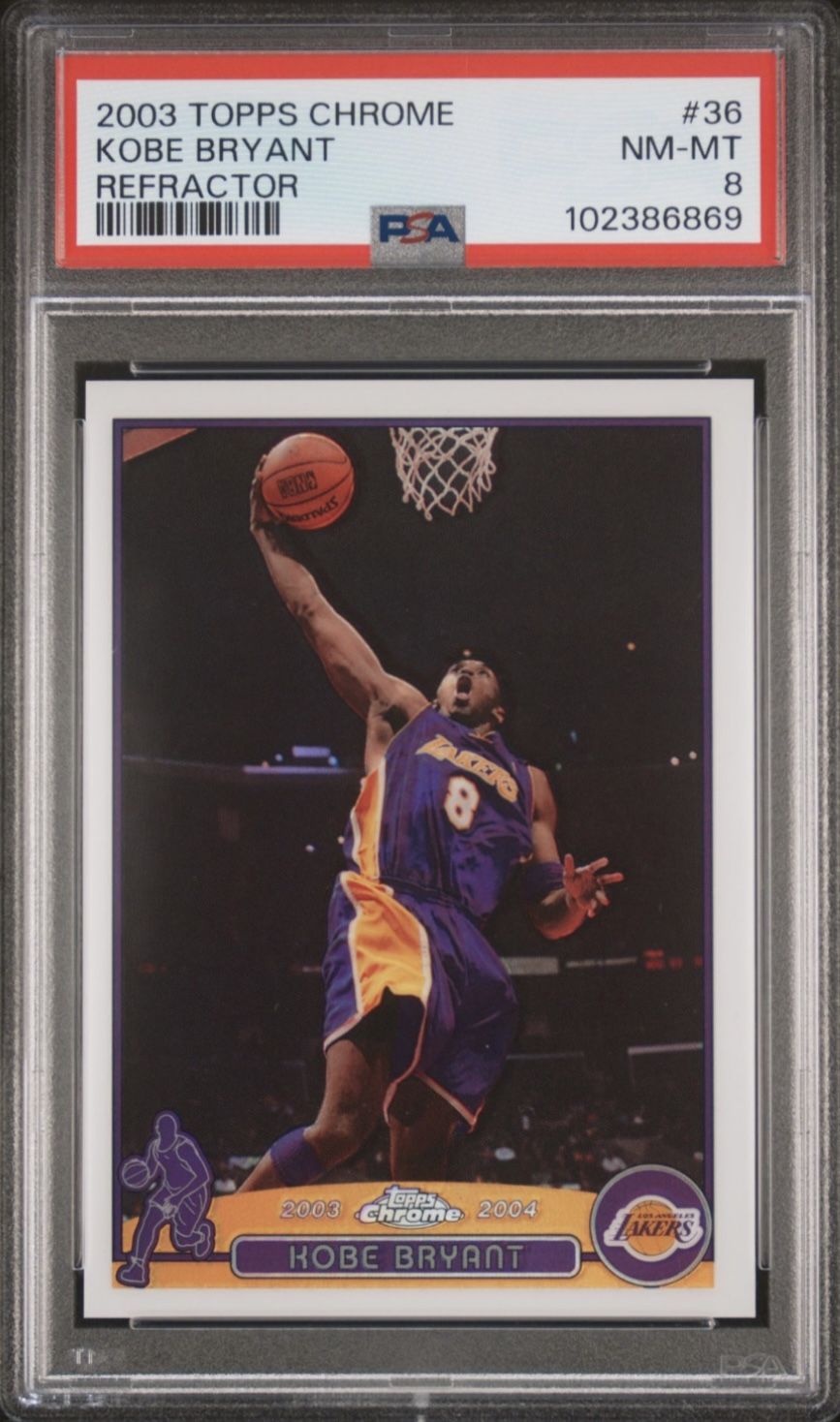 Kobe Bryant Topps Chrome Refractor Psa 8