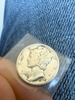 1943-d Mercury dime. Full bands uncirculated