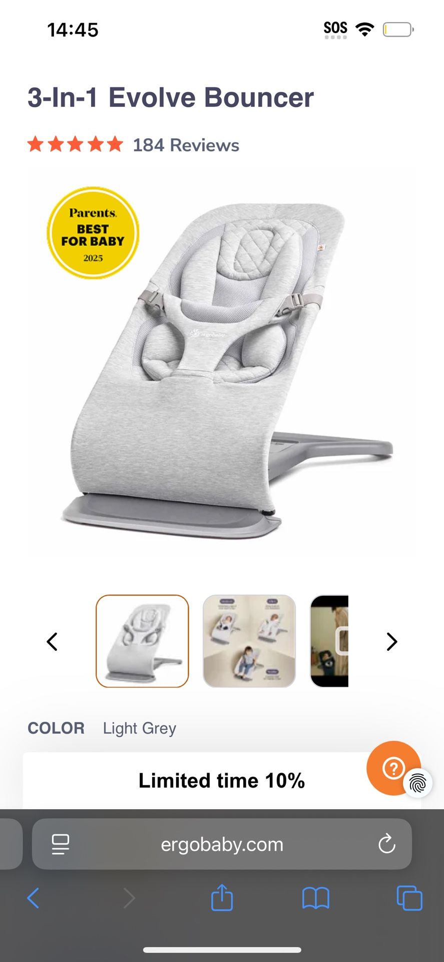 Ergobaby - 3 In 1 Evolve Bouncer 