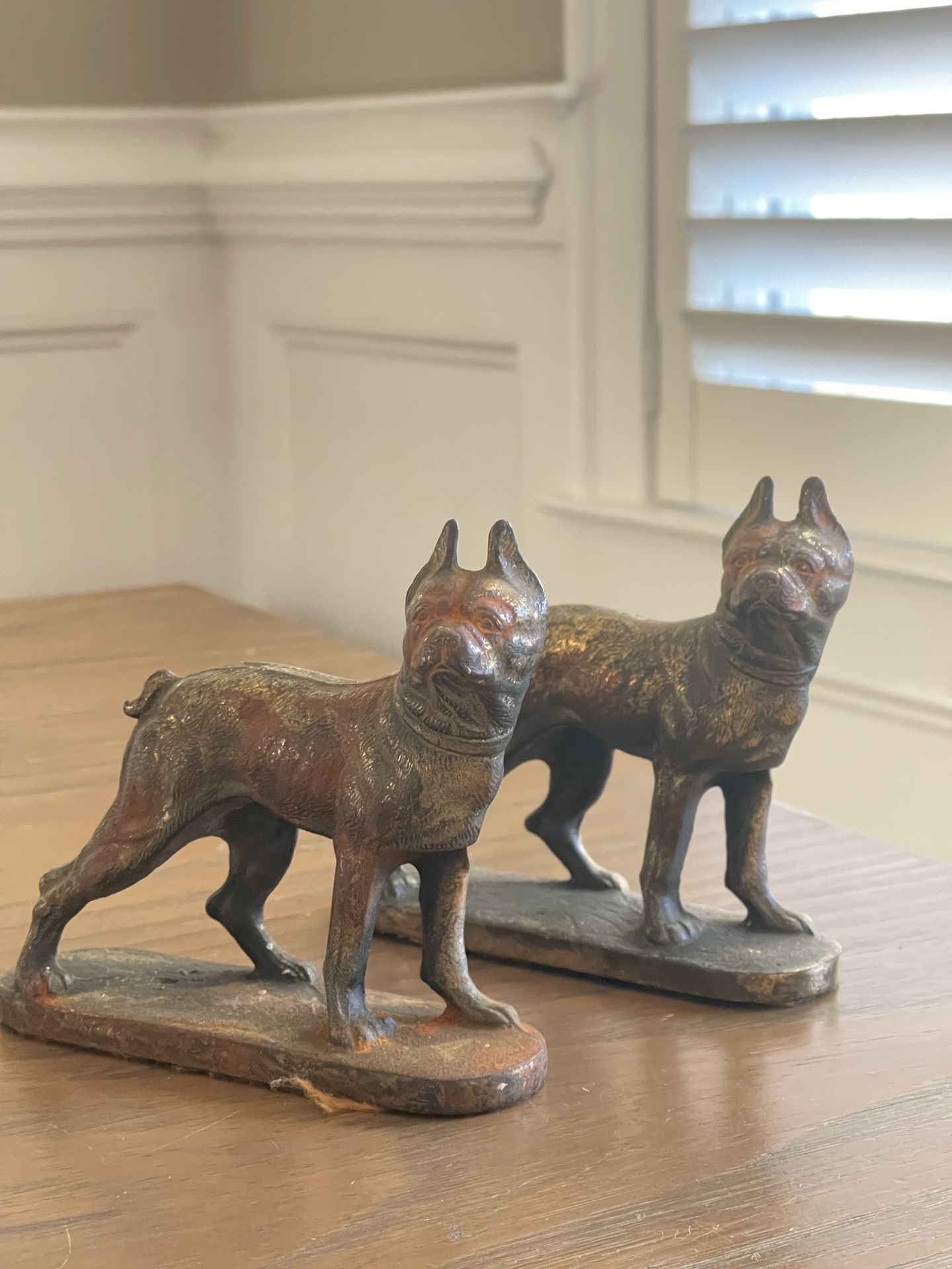 Boston Terrier DOG Solid Cast Statue Figurine Paper Weight 2lb 9oz /each Vintage