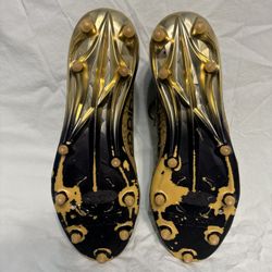 Size 10 Adidas Adizero Young King New Reign Gold/Black Football Cleats NEW READ Size 10 Adidas Adizero Young King New Reign Gold/Black  main image 4