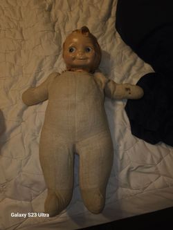 Vintage Kewpie Doll Hard Face Cloth Body