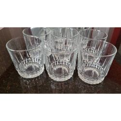 Vtg Arcoroc France Lancer On The Rocks Barware Glass Set of 8