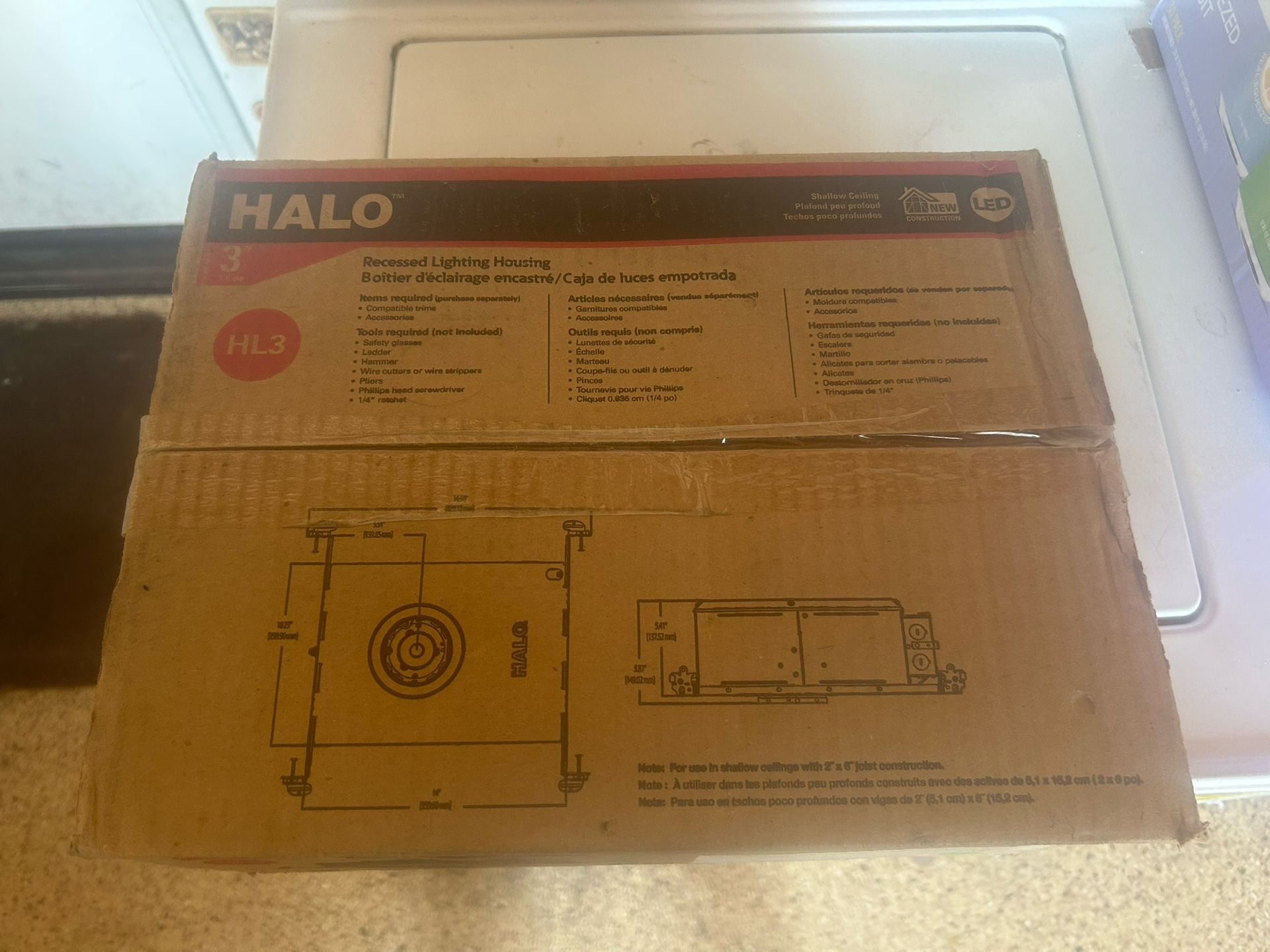 HALO 3” Round Shallow Recessed Lighting Housing