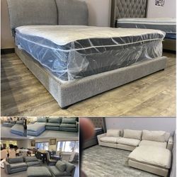 QUEEN SIZE BED AND SECTIONAL $795!
PRICE INCLUDES DELIVERY!!
YOU CHOOSE SECTIONAL!!

