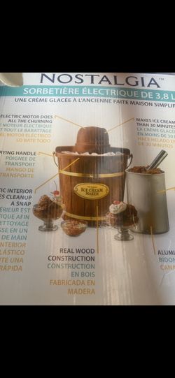 Electric Wooden Ice Cream Bucket Maker