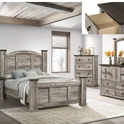 Queen Rustic Bedroom Set $999