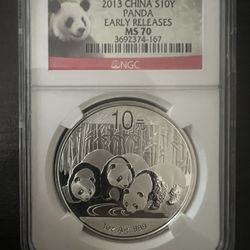 2013 China Early Release Panda MS 70 NGC 