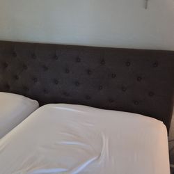 King size padded headboard and frame