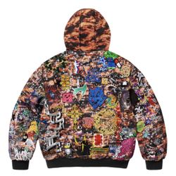 AOI Supreme Embroidered Hoodie Work Jacket 