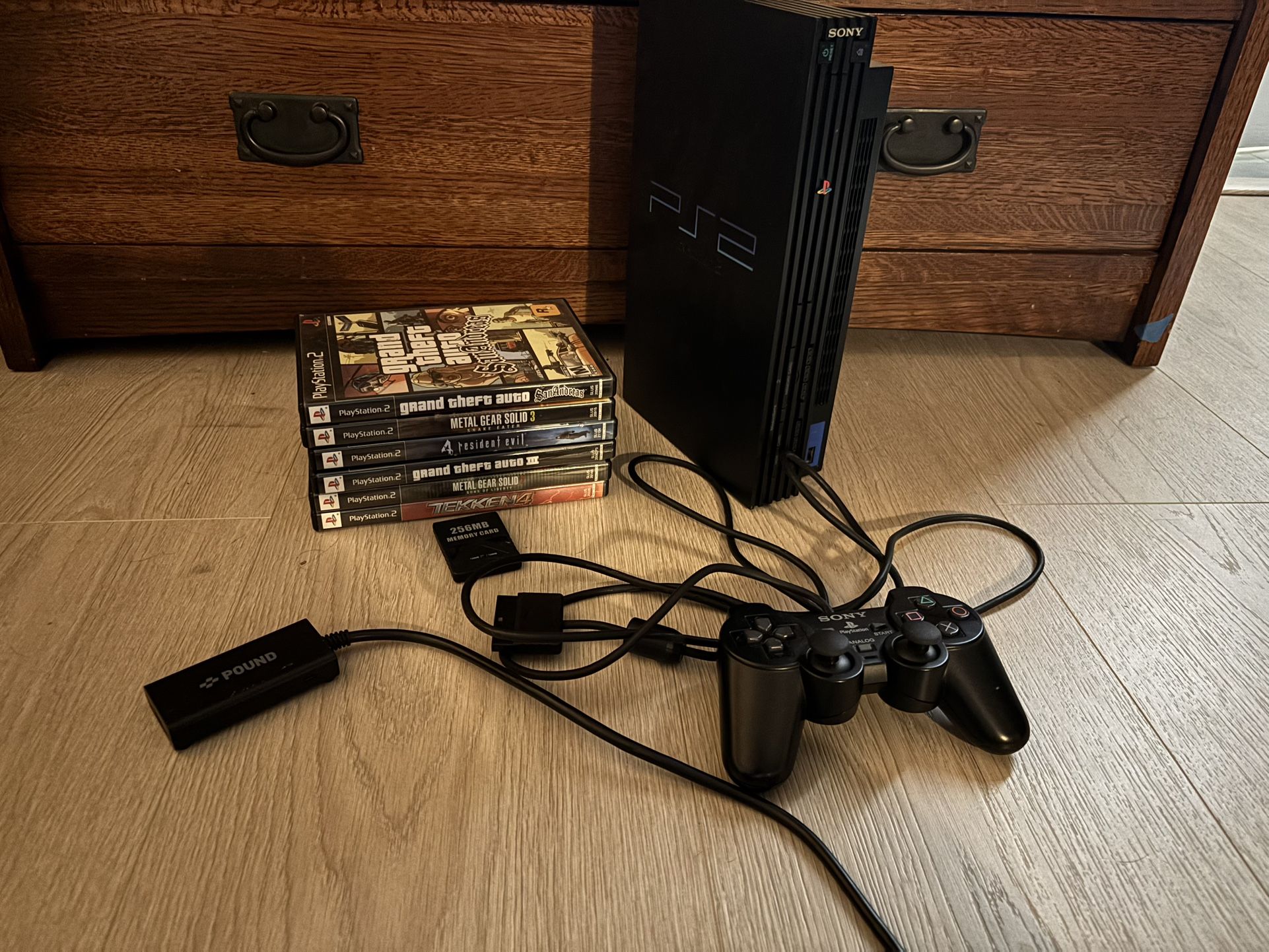 PS2 with Games and Controller