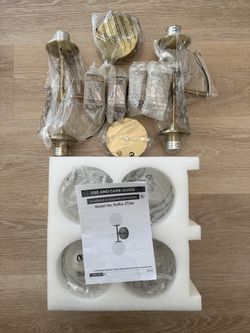 Mid Century Modern Gold Globe Sconces (2 Pack)