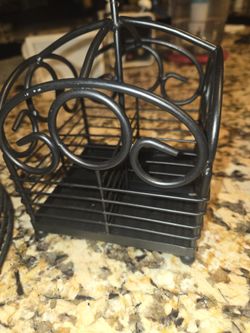 Napkin holder and plate holder