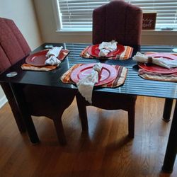 Black Glass Dinning Table