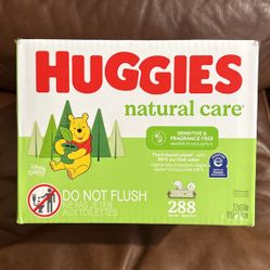 Huggies Natural Care Baby Wipes: Sensitive And Fragrance Free: 6 Individual Packs: 288 Count Total ($12 )