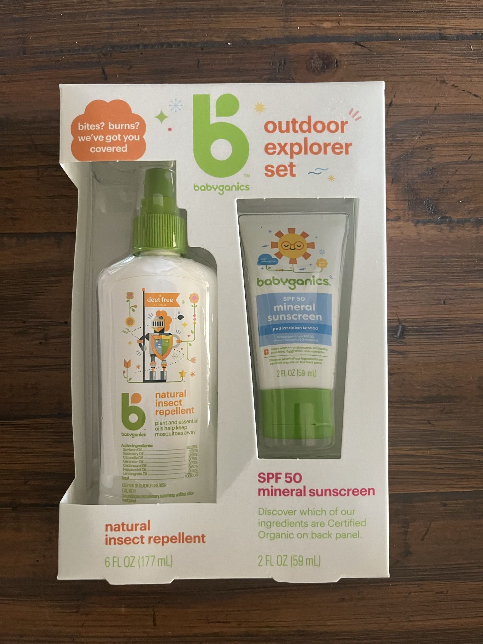 Babyganics 6oz Repellent Spray and 2oz Sunscreen Lotion Kit