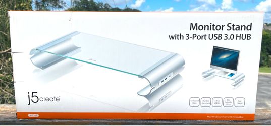 j5create Monitor Stand with 3-Port USB 3.0 Hub NEW SEALED