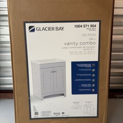 Glacier Bay 24” Bathroom Vanity Combo — Pearl Gray — New