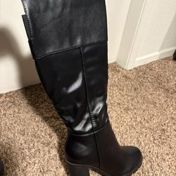 Long Black Boot With Heel
