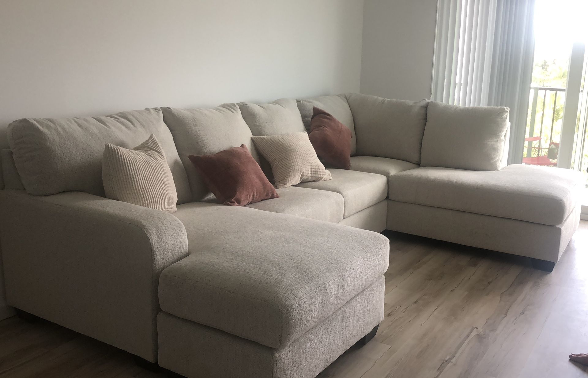 Big Beige Sectional Couch - Ashley Cambri 2-Piece Sectional with Chaise