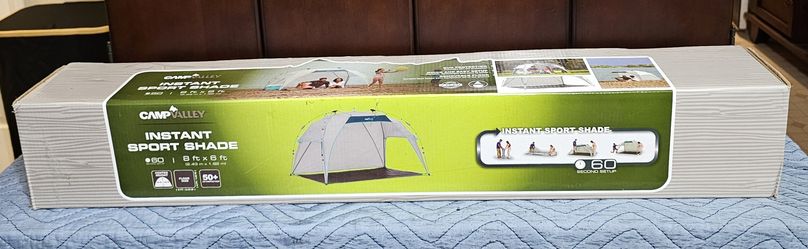 NEW, UNOPENED  8ft x6 ft Camp Valley instant sport shade. A great gift idea