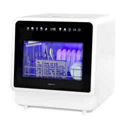 Portable Dishwasher, Countertop Dishwasher with Color Screen, 5 Place Settings & 8 Washing Programs, Mini Dishwashers, 3 Spray Arms with 5 L Built-in 