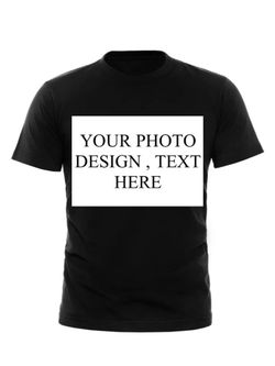 Custom T-shirt . DTF Vinyl Print Heat Transfer Your Design , Photo , Text On Your Shirt , Tote Bags , Hats 