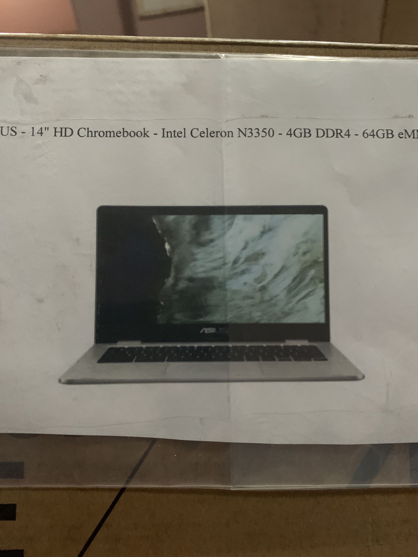 ASUS Chromebook 14” HD Intel Celeron N3350 4GB Model C423N New in the box