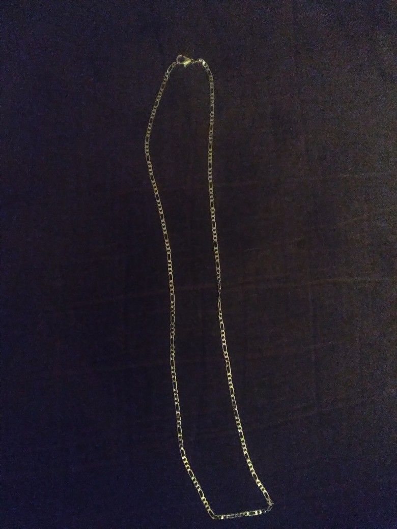 24" Stamped 925 Sterling Silver 2mm Figaro Chain Necklace 