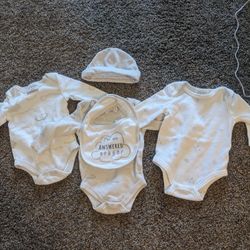 Superstar Baby 3-6 Month Long Sleeve Onesies, Hat, Bib